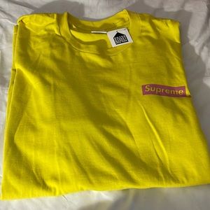 Supreme yellow t-shirt size large